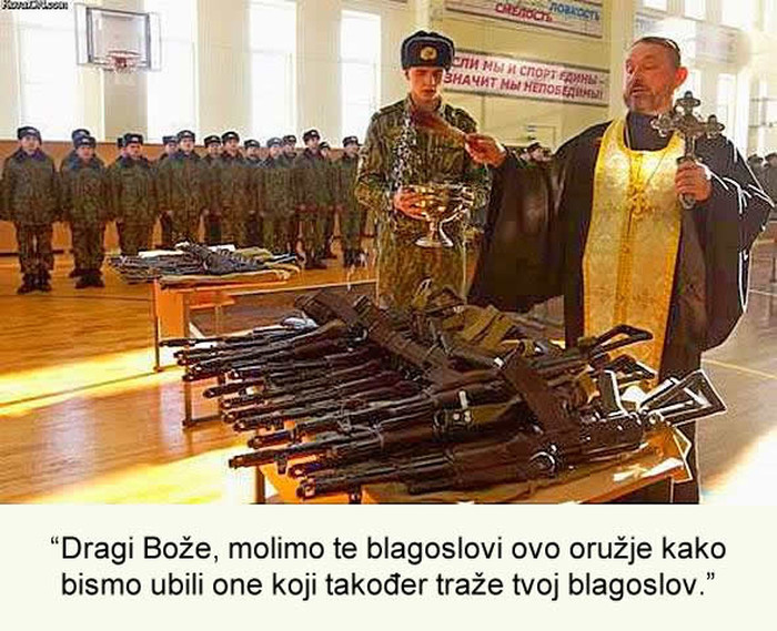 Vlast pala s kruške, "božji ljudi" blagoslovili puške