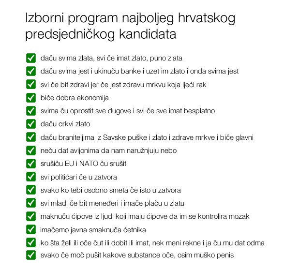 Glasaj za predsjednika iz snova!