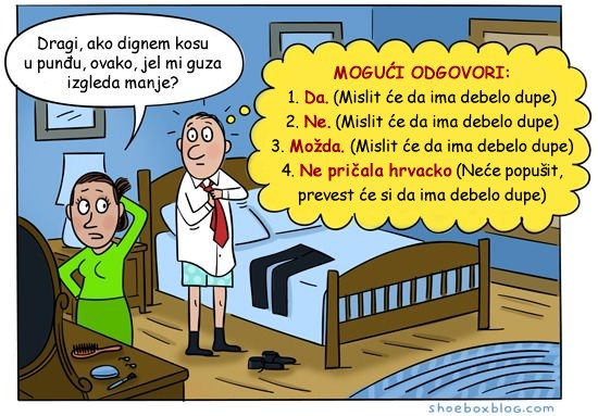 Muškarac uhvaćen u klasičnu "Jel mi debelo dupe?" zamku