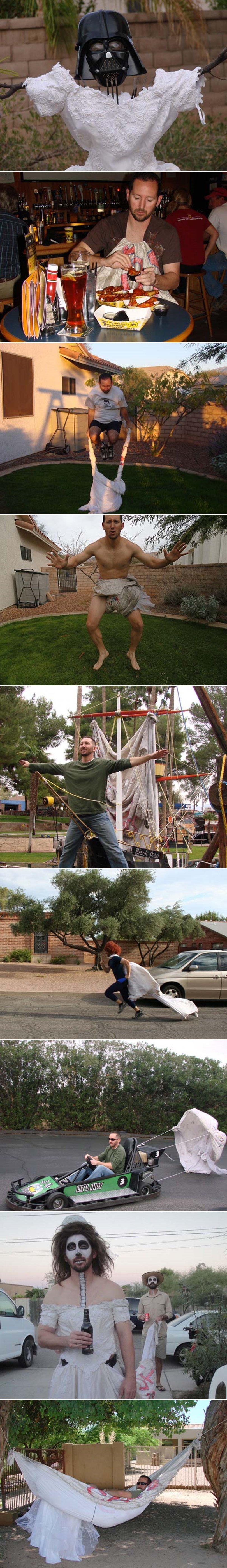 GALERIJA: Osveta je slatka - ona ga ostavila, a on se ludo zabavio s njenom vjenčanicom.