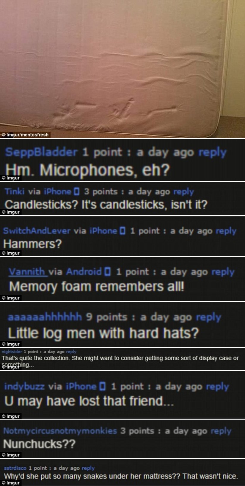 SVJETSKI NEUGODNJAK: Što mislite, od čega su ovi otisci na madracu od memorijske pjene?