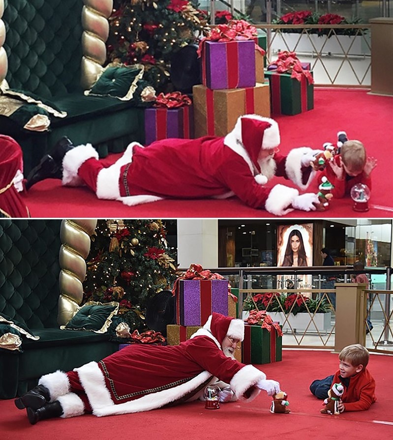 Brižni Djedica uspio pridobiti autističnog dječaka na igru