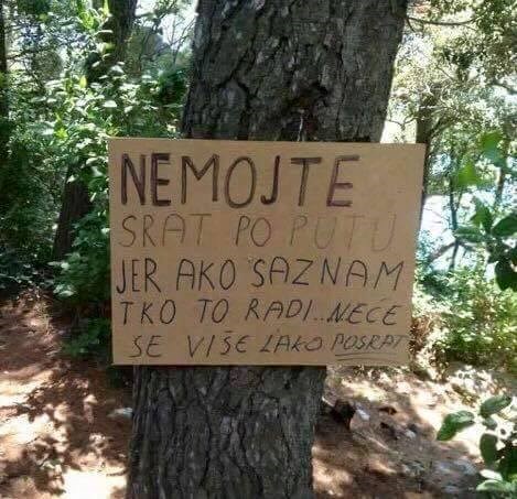 Netko je nasred šume ostavio upozorenje kojim je nasmijao cijeli Balkan