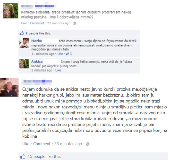 Nakon razvoda braka, odlučili su se za okršaj na Facebooku