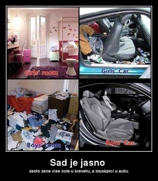 Zašto žene vole u krevetu, a dečki u autu?