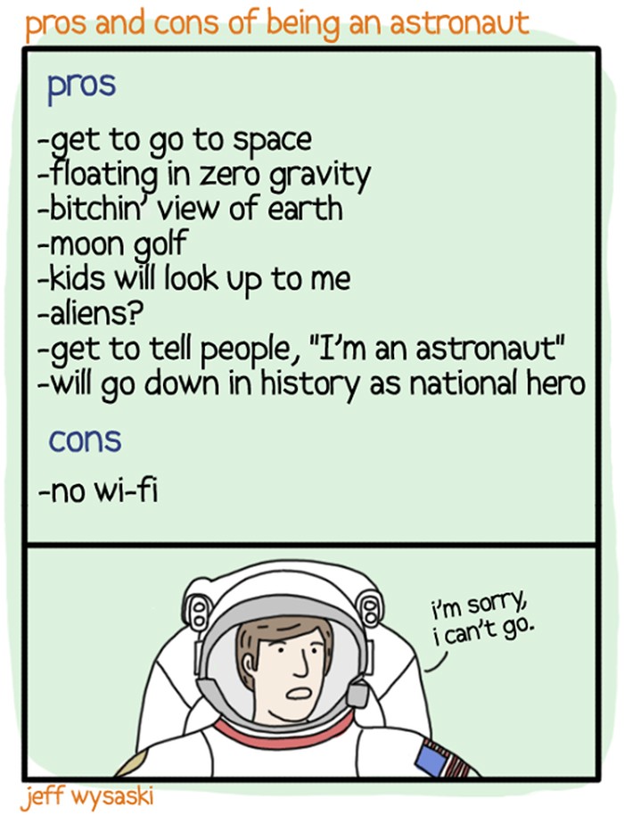 Glavna mana astronautskog posla