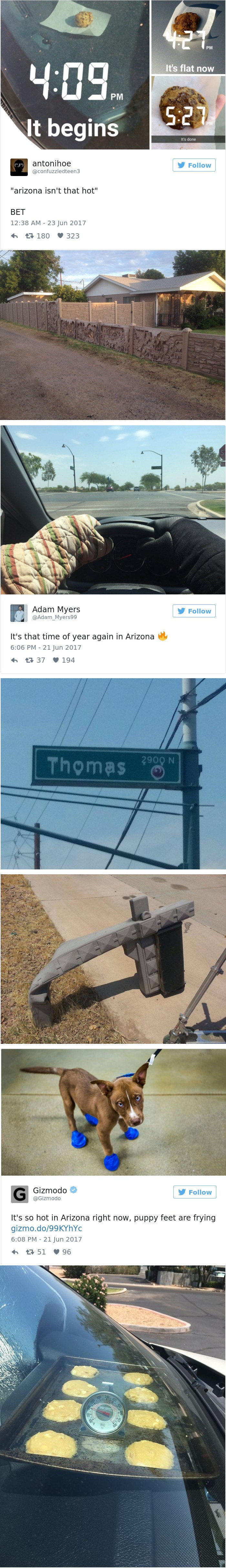 U Arizoni je toliko vruće da ljudi fotkaju predmete na ulici koji se tope