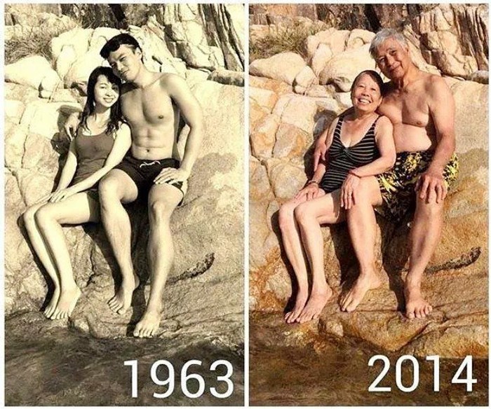 Nakon 51 godine zajedničkog života su se ponovno slikali na istom mjestu