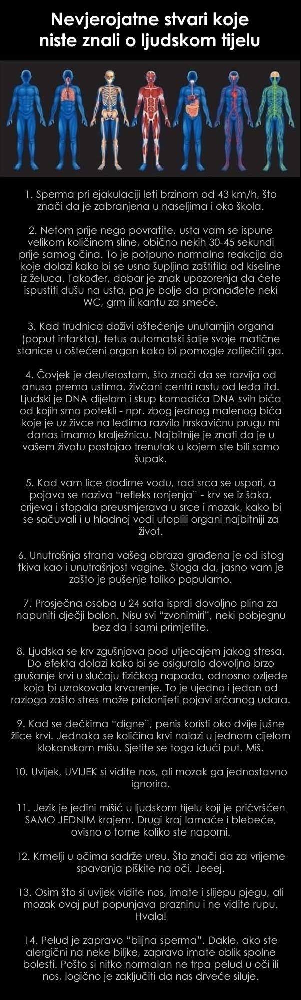 Neobične zanimljivosti o ljudskom tijelu za koje sigurno niste čuli