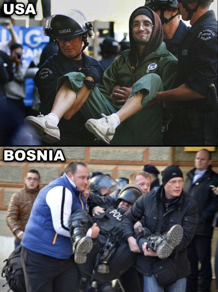 Bosna pokazala Americi kako se prosvjeduje!