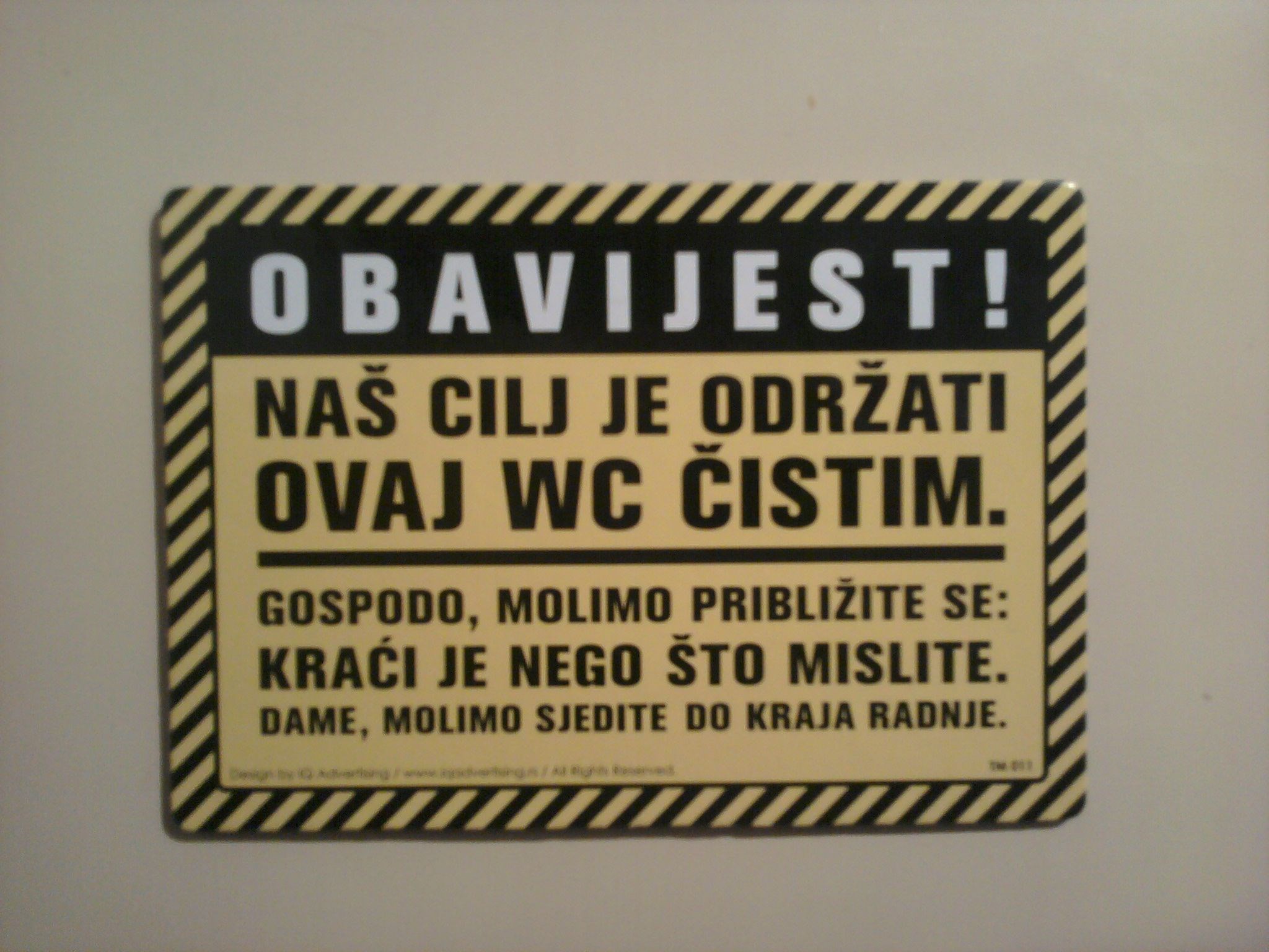 Gospodo, kratak vam je, približite se, molim