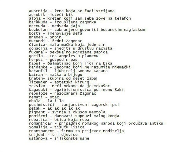 Doslovni hrvatski rječnik skrivenih značenja