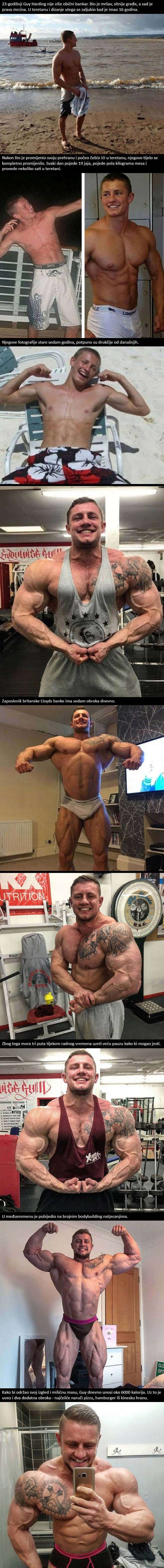 19 JAJA DNEVNO! Mršavi bankar se pretvorio u ogromnu mišićavu mrcinu