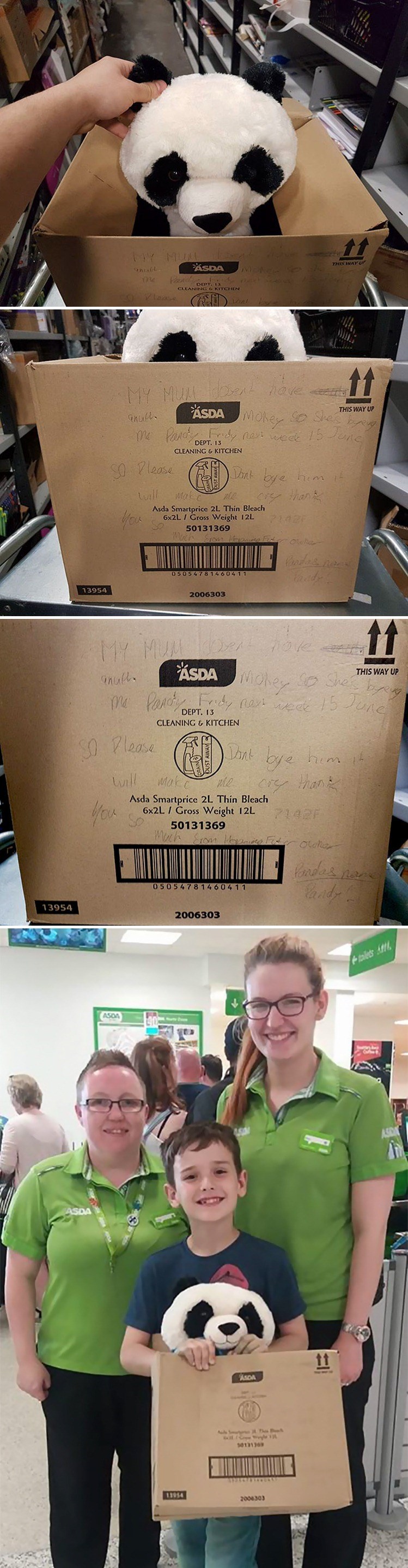 Dječak ostavio srceparajuću poruku jer mama nije imala dovoljno novca da mu kupi plišanu pandu