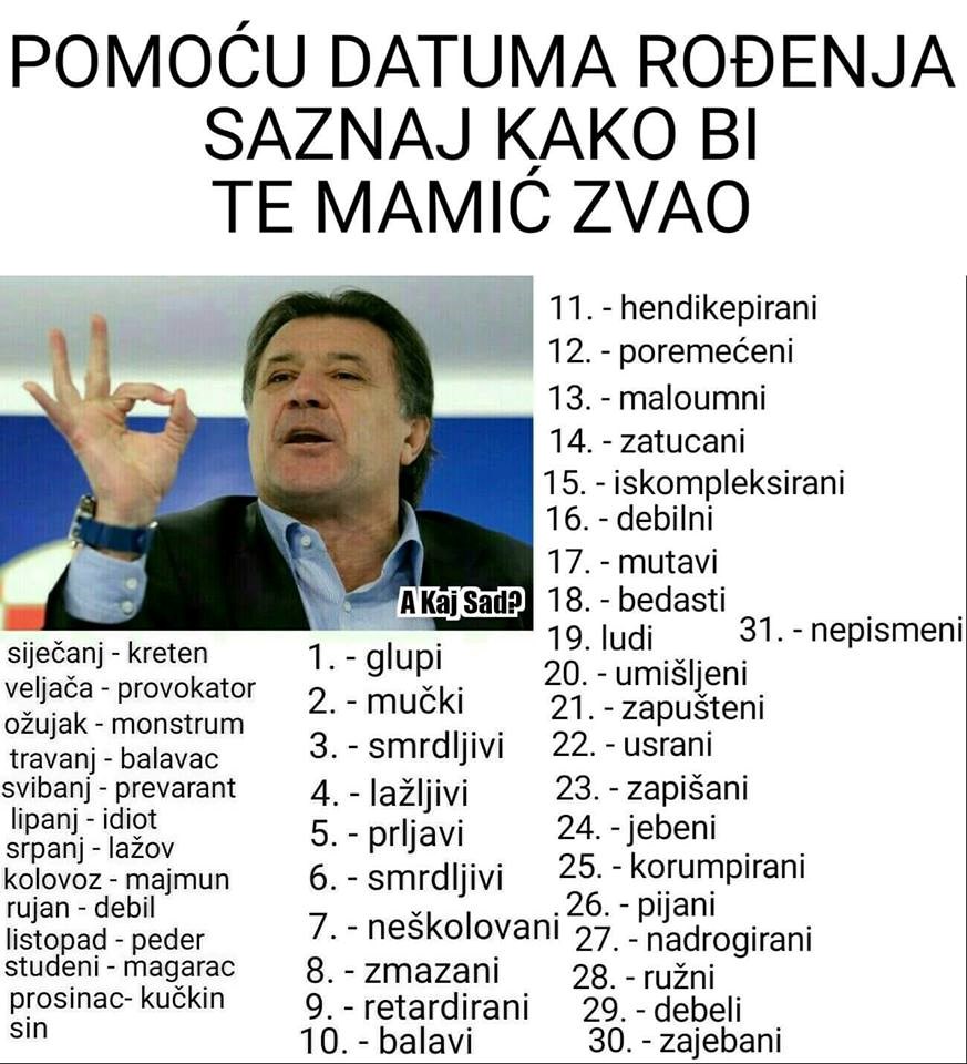 Pomoću datuma rođenja saznajte kako bi vas Mamić nazvao!