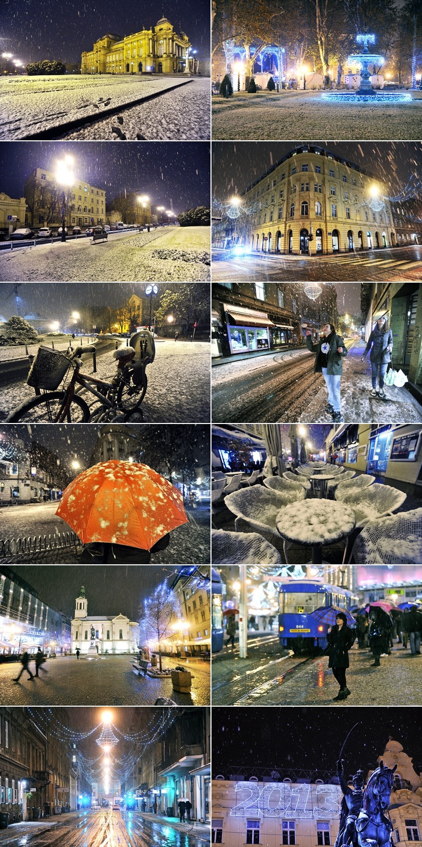 Snijeg na zagrebačkim ulicama