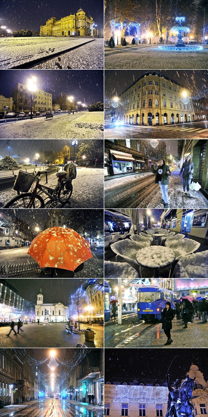 Snijeg na zagrebačkim ulicama