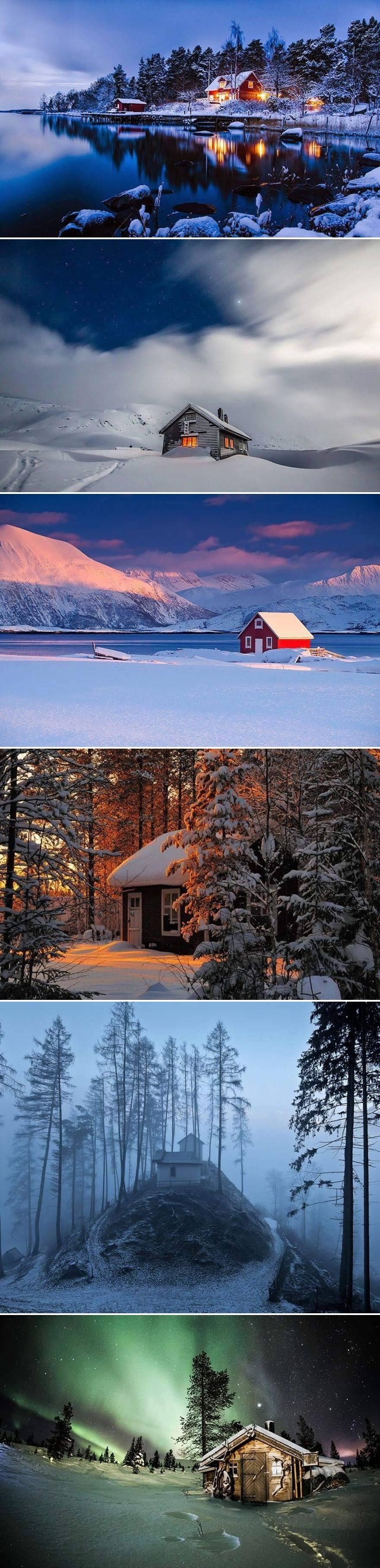 Galerija: Usamljene kućice u veličanstvenoj ljepoti zime