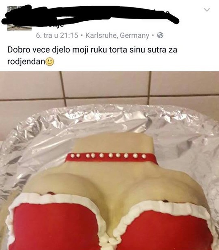 Mama je sinu napravila čudnu tortu za rođendan, morala se pohvaliti na Facebooku!