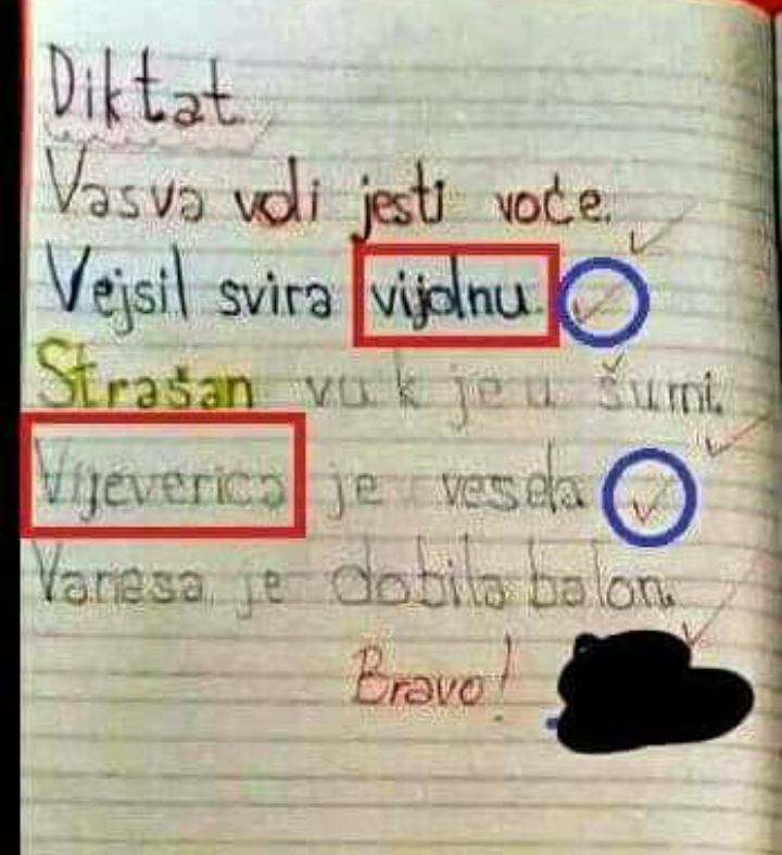 Učiteljica kaže da je sve točno, što vi mislite?