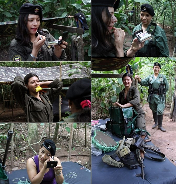 Kolumbijske gerilke našminkane idu i u boj