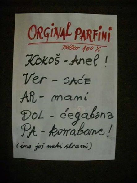 Ovaj čovjek prodaje original parfeme