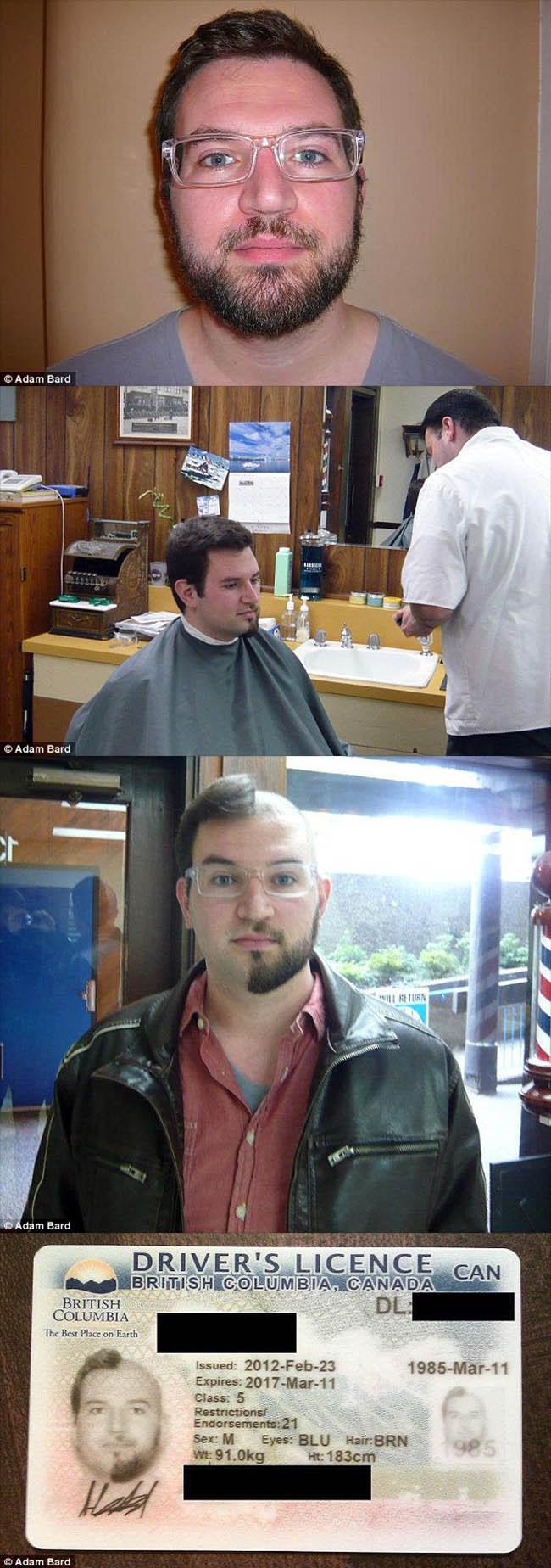 Obrijao je pola glave i otišao se slikati za vozačku