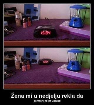 Kratke upute za pomicanje sata