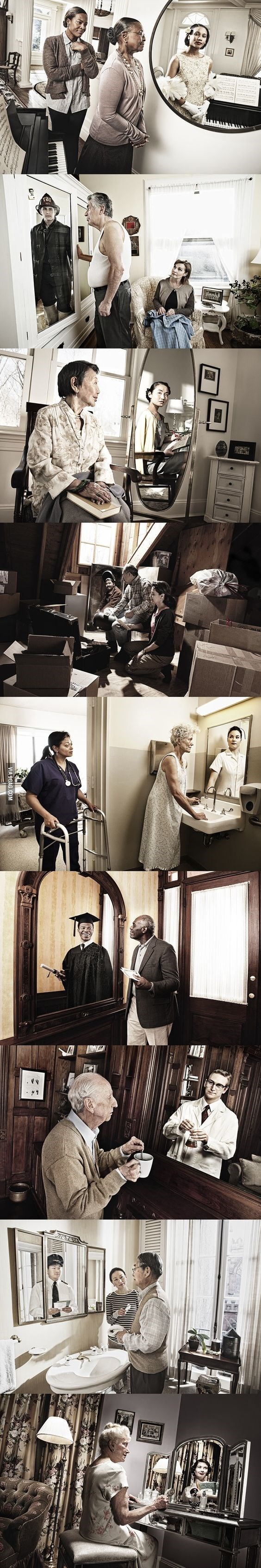 Odrazi prošlosti - Fotkao ih je kraj zrcala u kojem se vidi njihova mladost