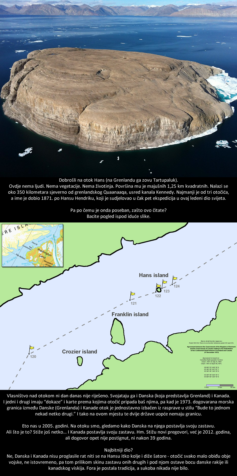 Neobična priča o ratu za otočić između Kanade i Danske uljepšat će vam dan
