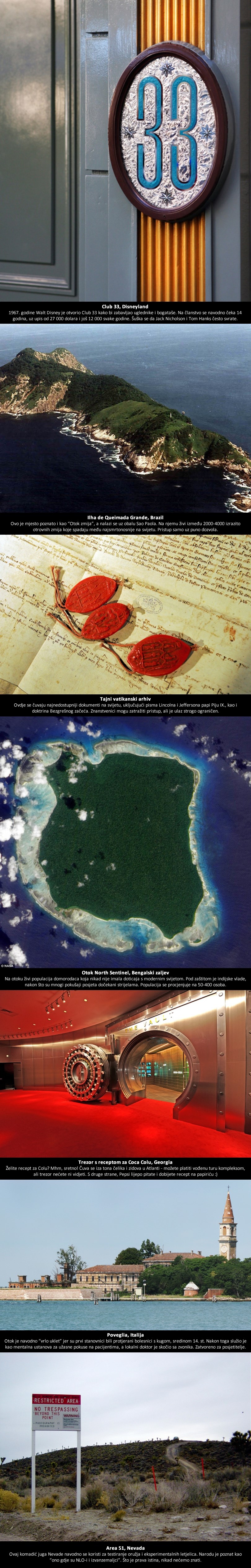 TOP 7 ZABRANJENIH MJESTA: Broj 5. čuva najveću svjetsku tajnu