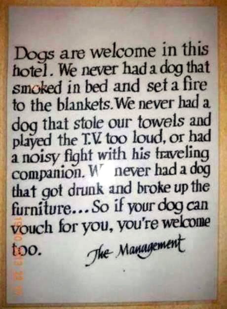 Genijalna obavijest gostima hotela koji prima i pse