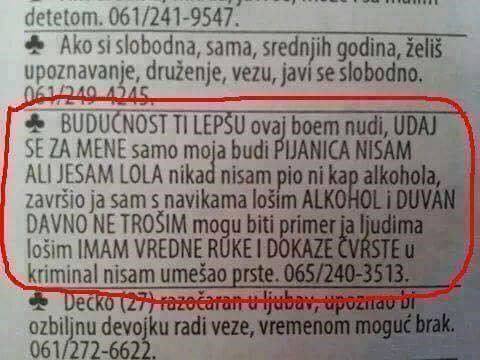 Ovaj muškarac traži ženu kojoj će uljepšati budućnost, a sve je to objasnio putem smiješnog oglasa