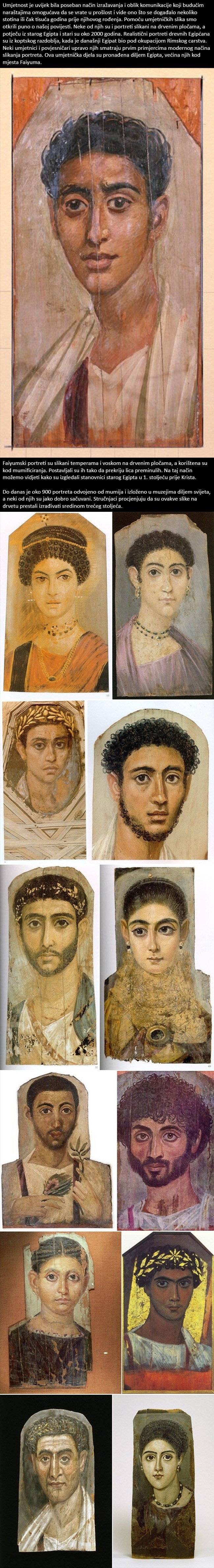 2000 godina stari portreti postavljeni uz mumije otkrivaju kako su izgledali drevni Egipćani!