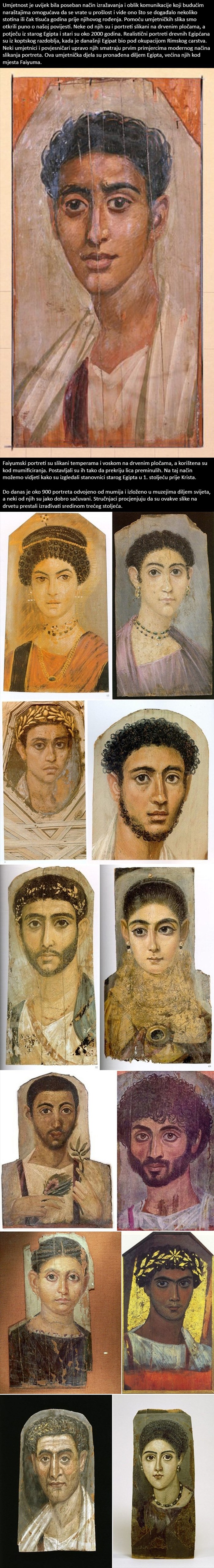 2000 godina stari portreti postavljeni uz mumije otkrivaju kako su izgledali drevni Egipćani!