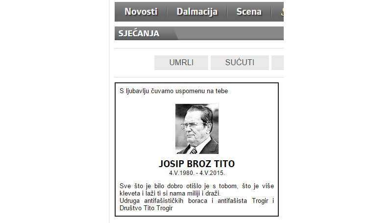 Tito dobio i "in memoriam"