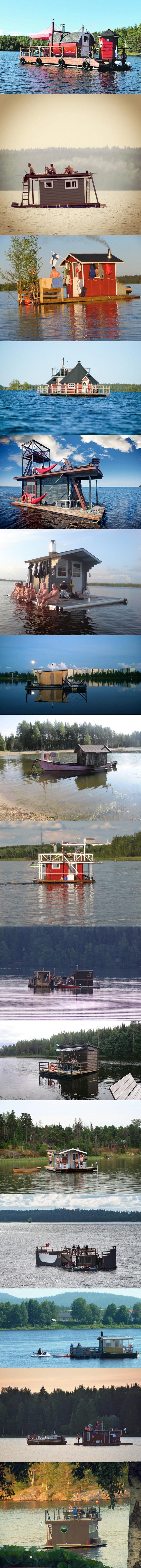 GALERIJA: Dok se ostali kupaju u moru, Finci su napravili plivajuće saune