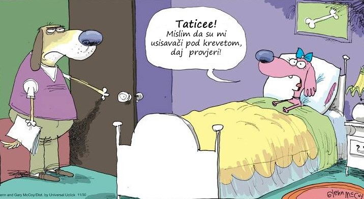 Znaju tate da čudovišta nema, al' zbog tebe ipak provjere