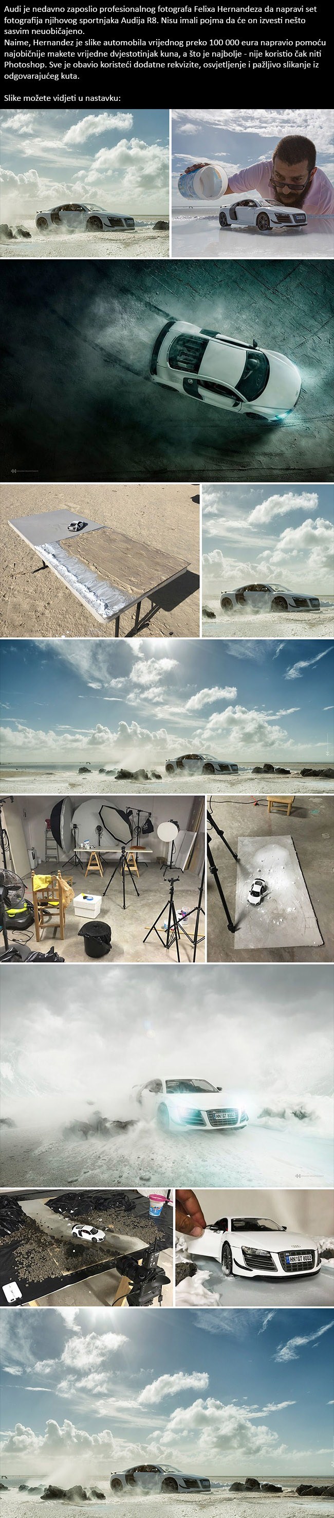 Bili su oduševljeni slikama Audija R8, ali nisu znali tajnu koja se krije iza ovih slika