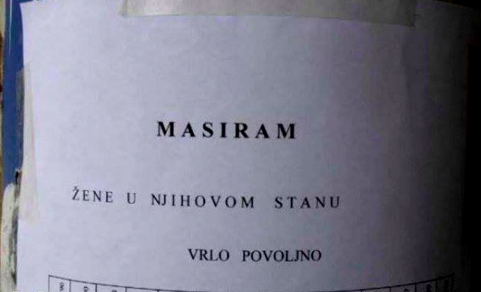HIT OGLAS: Masira žene po kućama