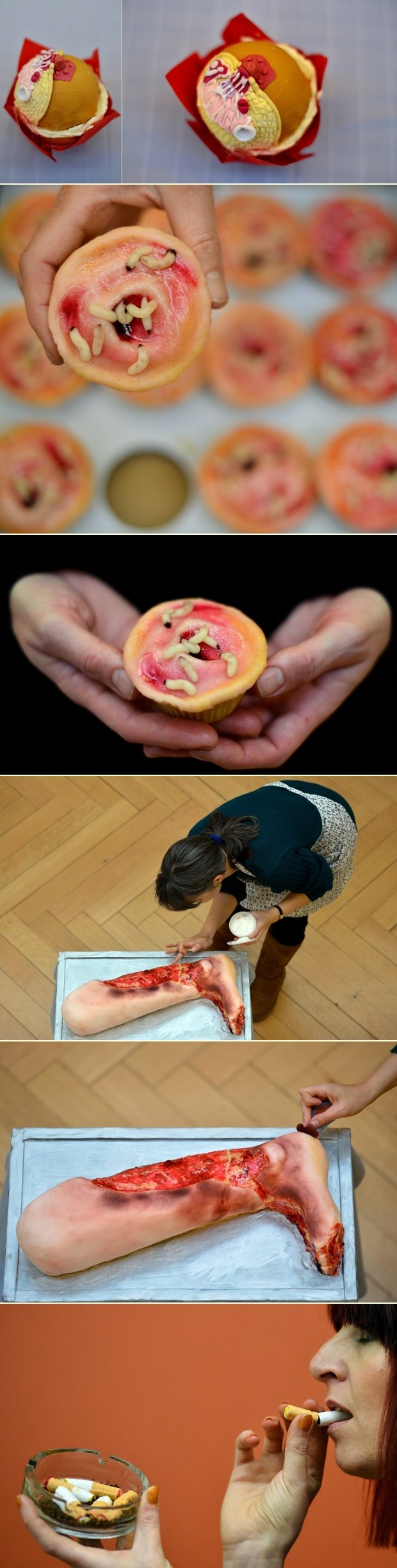 Bizarni kolači: Jeste li za jednu sisu, nogu ili crviće?