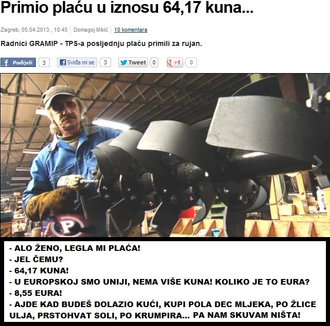 Plaća od 64 kune: Dobar dan, EU!
