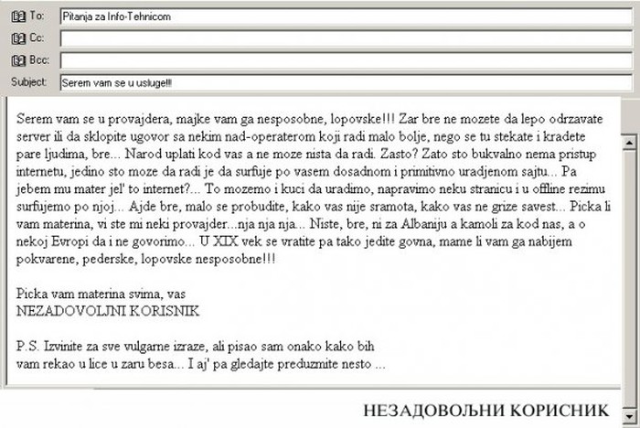 Najpristojniji email prigovor koji Balkanci mogu napisati