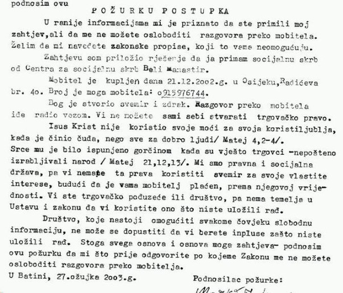 Biblijom i Isusom protiv mobilnog operatera!