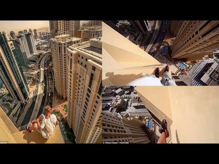 VIDEO: Totalni luđak skače po izbočinama 43. kata hotela u Dubaiju!