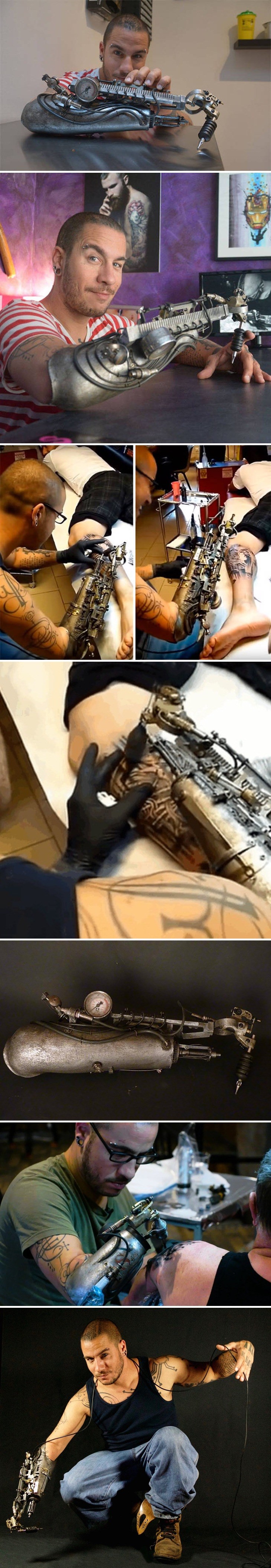 Jednoruki tattoo majstor dobio genijalnu protezu pomoću koje lakše obavlja svoj posao