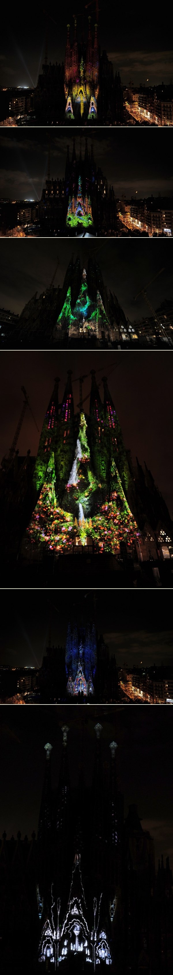 Sagrada Familia i spektakularni light show
