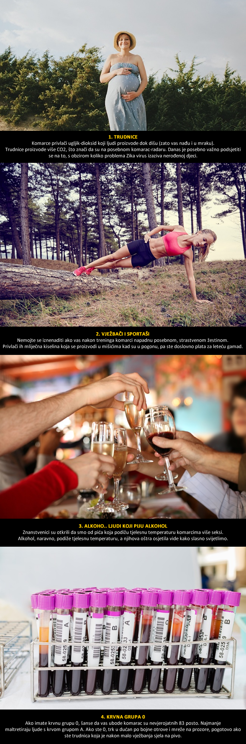 Komarci najviše vole ova četiri tipa ljudi