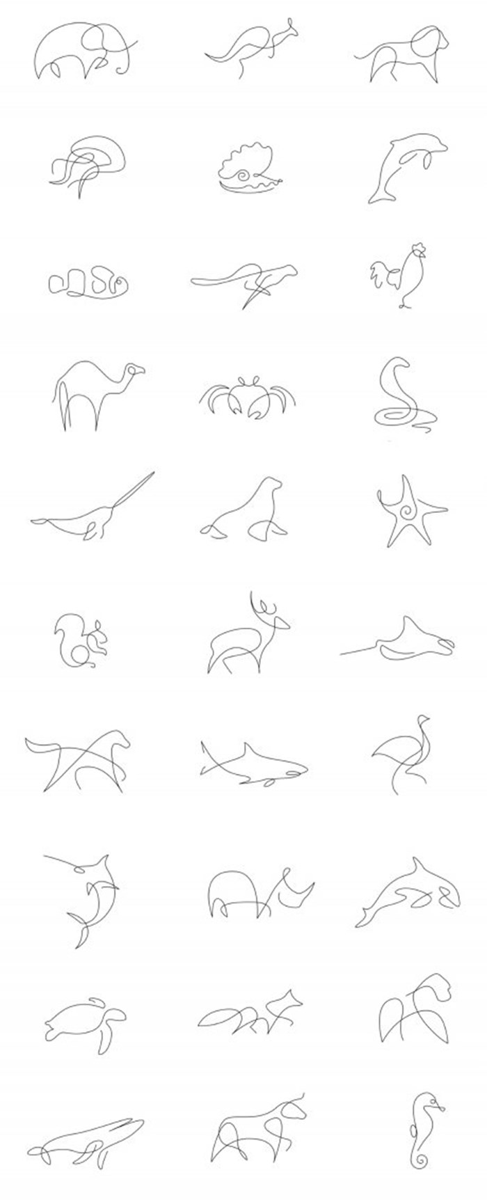 Kako u jednom potezu nacrtati životinju