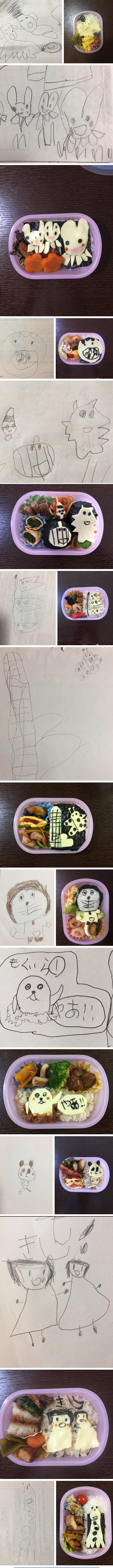 Ovaj otac crteže svog djeteta pretvara u preslatke obroke